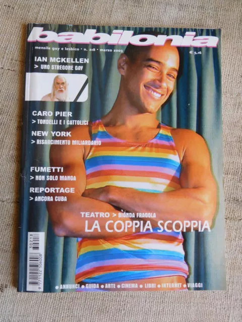 Babilonia mensile gay e lesbico n.218  2003 - Pier Luigi Tondelli, Ian McKellen