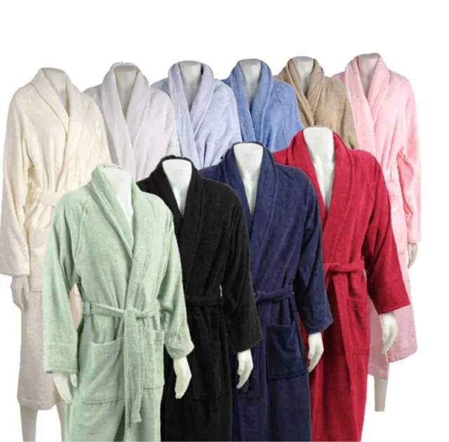 LONG STAPLE COTTON Terry Cloth Bathrobes for Women Men Unisex Adults Bath  Robe $47.20 - PicClick