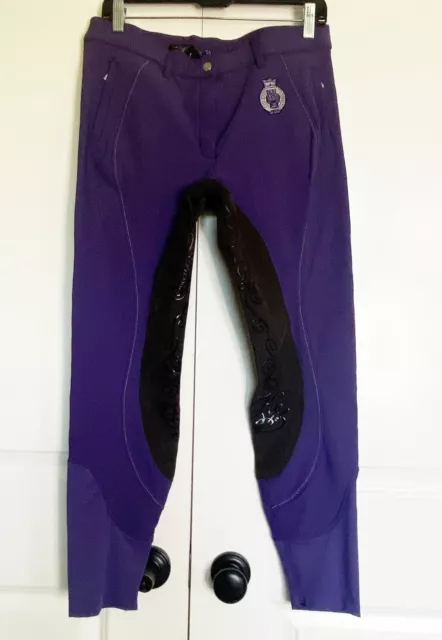 New Horze Purple Brown Polyamide Blend Equestrian Riding Pants Size: 32