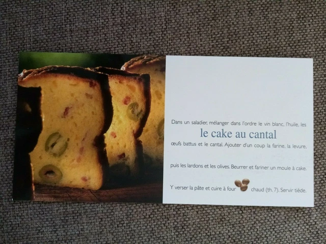 Cpsm Cpm Panoramique Recette Cake Au Cantal