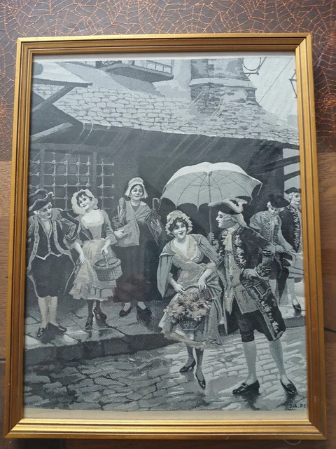 TRÈS GRANDE SOIE TISSÉE NEYRET ENFILERAS PAS / SOIE SAINT ETIENNE 52 X 41 Cm Imgx500 4586