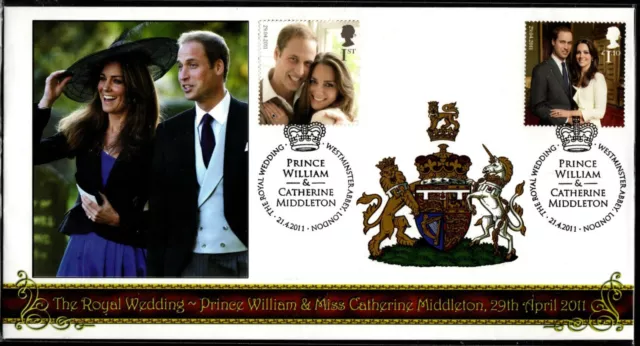 UK 2011 The Royal Wedding Prince William & Miss Kate Middleton FDC
