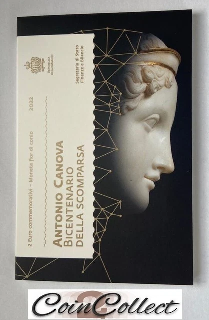 2 Euro Gedenkmünze San Marino 2022 - Antonio Canova -