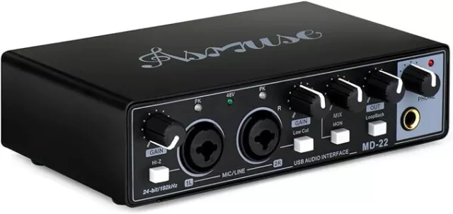 USB Audio Interface Professional Sound Card for Studio Singing Livestreaming