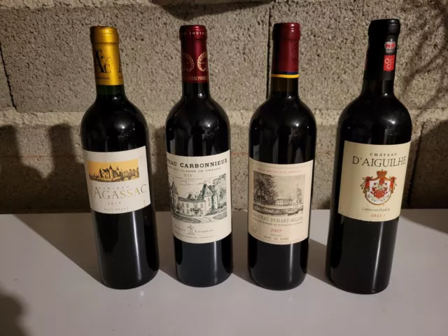 Lot vins de bordeaux, Duhart-Milon, Carbonnieux...