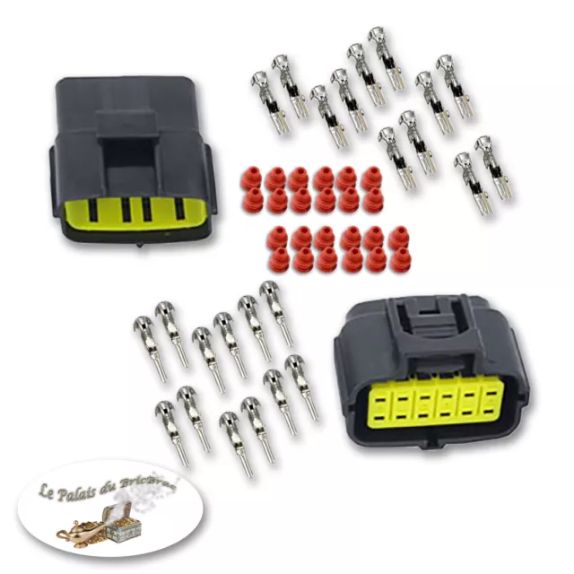 Kit Connecteur électrique / 12 voies - 12V étanche - Automobile Moto Bateau