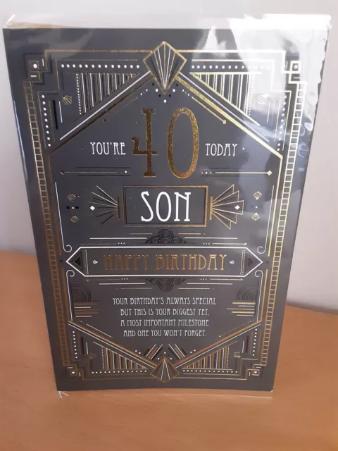 Son 40th Birthday Card By Wishing Well