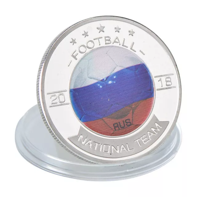 Fußball WM Russland 2018 - LAND ZUR AUSWAHL - MEDAILLE - SILBER AUFLAGE - SELTEN 2