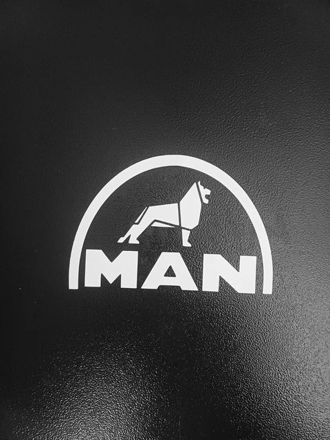 Autocollant Sticker Logo MAN Noir - Vinyle - Fabriqué En France