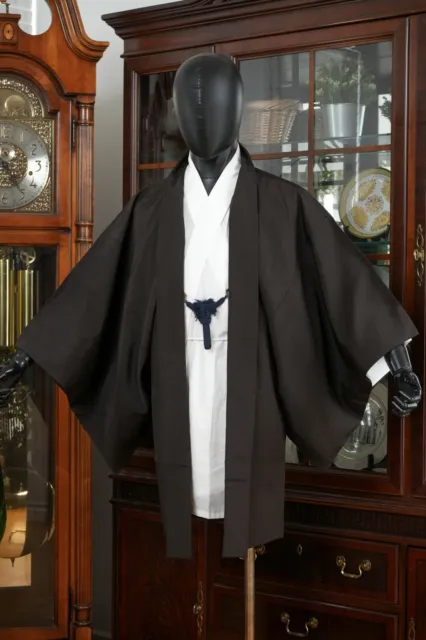 Dear Vanilla Japanese Silk Haori Jacket Men's Kimono Genuine Japan Made Vintage