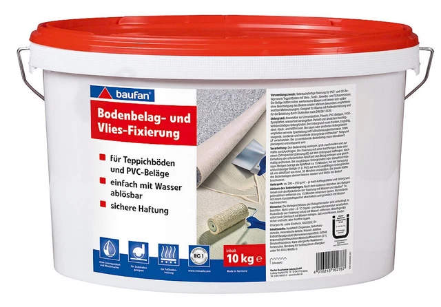Baufan Bodenbelag- & Vlies-Fixierung 10 KG Anche Adatto per Riscaldamento