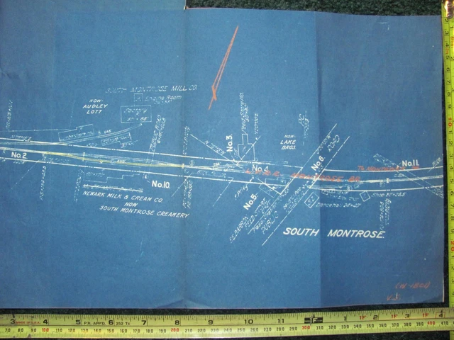 1940’s LVRR LEHIGH VALLEY RR BLUEPRINT NEWARK MILK & CREAM Co SOUTH MONTROSE PA