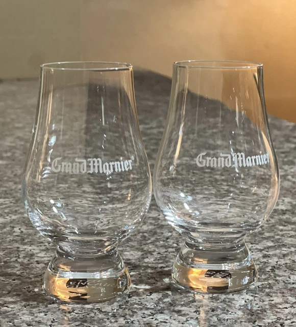GRAND MARNIER GLENCAIRN whisky snifters cognac verre brandy cristal LOT
