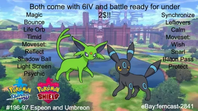 Eeveelutions Package (9x, 6IV, Shiny, Battle Ready) – Pokemon