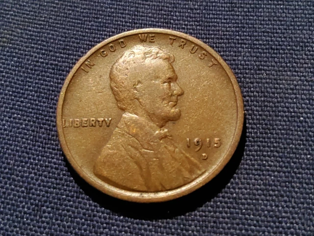 1915 D Lincoln Wheat Cent / Penny Semi Key Date High Grade Nice Color