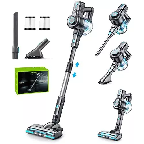 Oraimo Cordless Vacuum, 6 in 1 Cordless Vacuum Cleaner with LED and Self-Standin