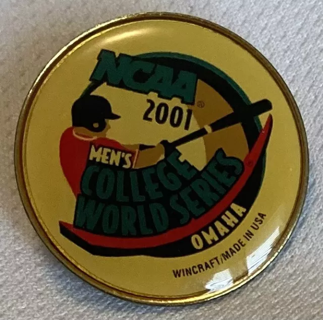 2001 MENS COLLEGE World Series CWS Hat Pin NCAA Baseball Omaha ...