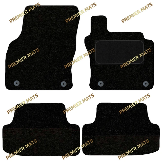 Ford Fiesta Mk8 2011-2017 Tailored Car Floor Mats 4 Piece Set With Blue Trim