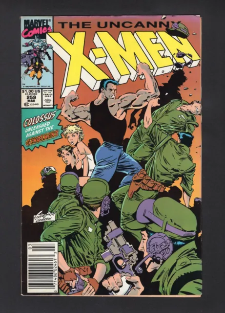 Uncanny X-Men #259 Vol. 1 Newsstand Marvel Comics '90 VF