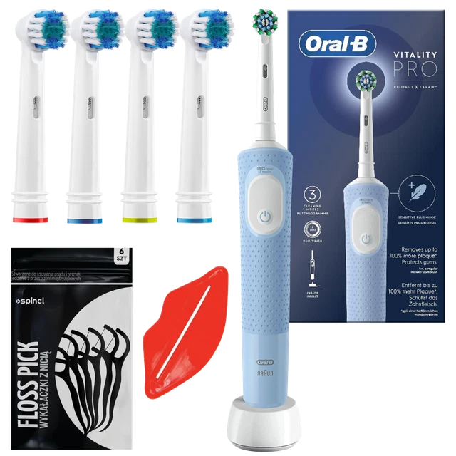 Zahnbürste Elektrisch NEU Oral B Elektrische Zahnbürste Vitality Pro D103 Lila Mit Zubehör Set Oral B Ortho Care