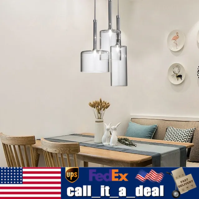 Modern Pendant Light Industrial Glass Chandelier Ceiling Light Hanging Fixture