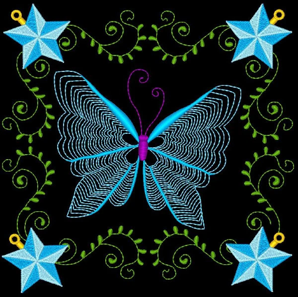 Christmas Flutterbys - 30 Machine Embroidery Designs (Azeb) 3