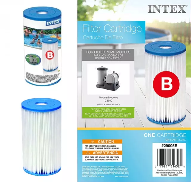 Intex 29005 - Filterkartusche Typ B - Filter Filterpatrone Poolfilter für Pumpe