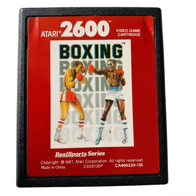 Atari 2600 RealSports Series Boxing Video Game Cartridge 1987 Vintage Game