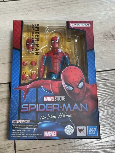 Bandai S.h.figuarts No Way Home Spider-Man [New Red & Blue Suit] Action Figure