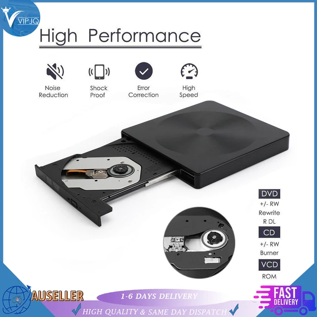 USB 3.0 External CD DVD RW Writer Slim Drive Burner Reader Player For PC Laptop