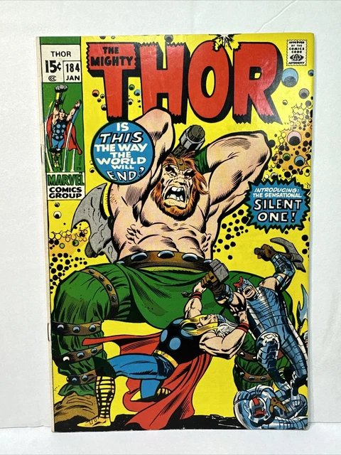 The Mighty Thor #184 Marvel Comics 1971 1st Infinity & The Silent One FN 6.0