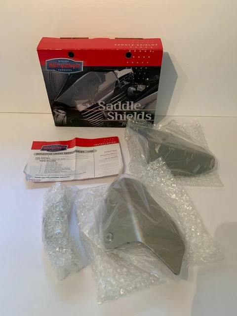 Kuryakyn 1186 - Saddle Heat Shields for 2000-Up Softail Models- Reflective Smoke