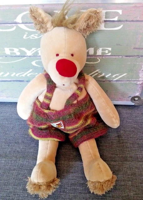 Doudou Peluche chien beige nez rouge 35 cm Les Zazous Moulin Roty+ cadeau