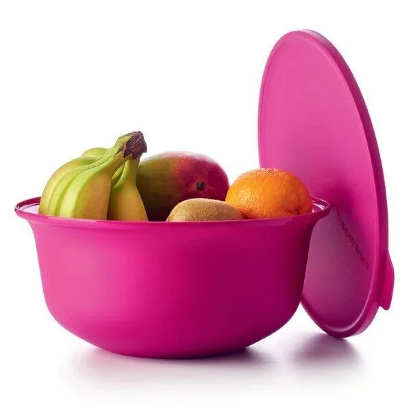 Tupperware Aloha Bowl  - 4 Litre with Lid Pink Radish Airtight NEW