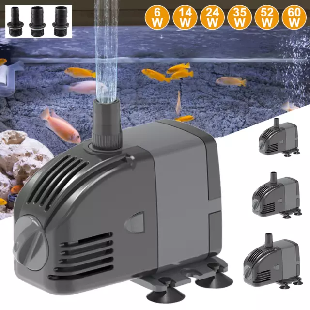 600-2800L Submersible Water Pump Fountain Outdoor Garden Fish Pond Aquarium UK