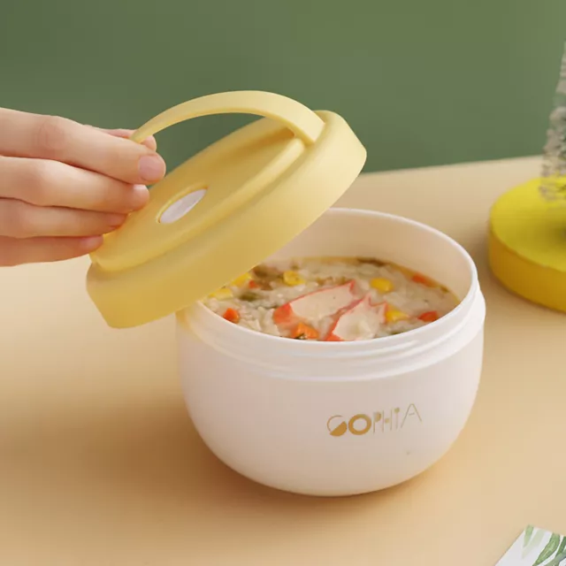 Soup Cup Heat-resistant Anti-scalding Portable Lidded Soup Mug Bowl Food Grade