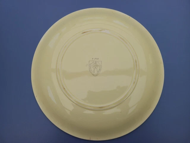 ANCIEN PLAT ROND et creux Saint Amand décor paysage bord en relief EUR