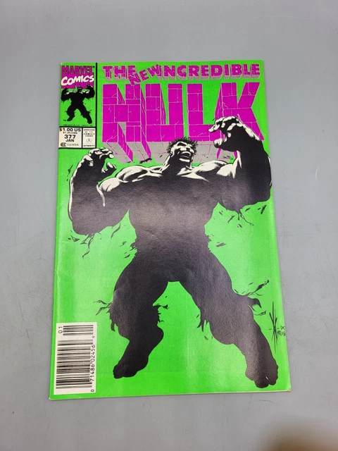 The Incredible Hulk Vol 1 #377 January 1991 Illustrated Marvel Comic Newsstand