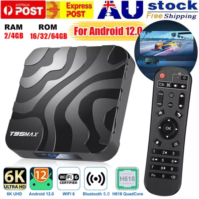 Smart Android 12.0 TV Box 2.4G/5G Wifi 6 BT 5.0 6K HD Media Player Set Top Box