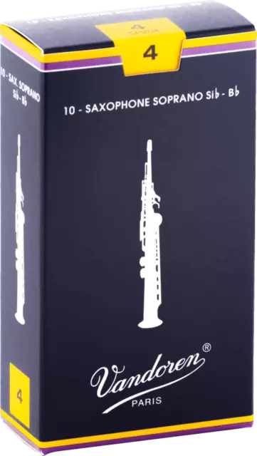 boite 10 anches saxophone soprano VANDOREN SIb TRADITION. SR 204 - force 4
