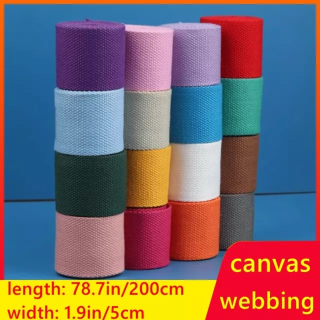 2M Canvas Webbing Tape Ribbon Strap Sewing Trim Supplies DIY Craft Material
