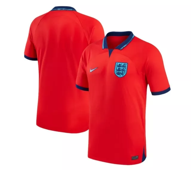 England Away Stadium Shirt 2022 OFFICIAL Nike Red World Cup Euro 2024 Mens M L