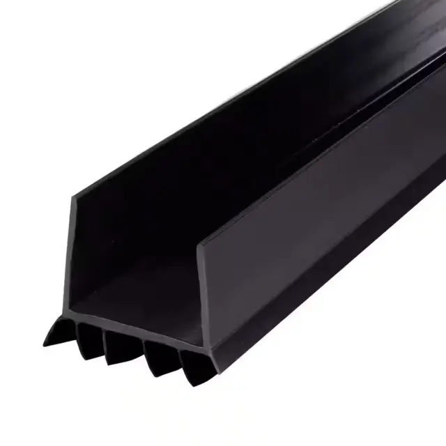 M-D Building Products 36 in. Black Vinyl U-Shape Cinch Slide-On Under Door Seal