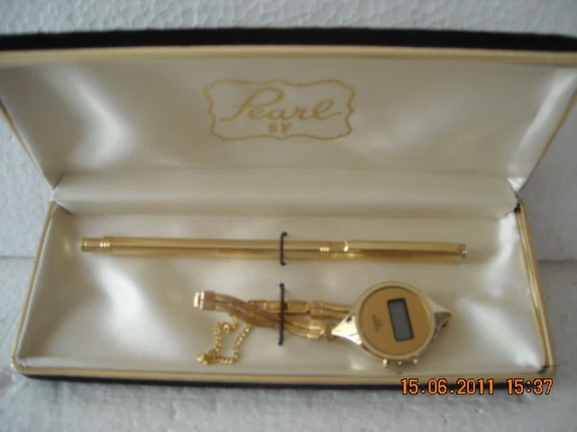 Parure Lusso 2 Pz Dorati Couvette "Pearl" Anni '80