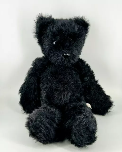 Scarce 20"  Vtg Prestige Toy Corp Black Stuffed Teddy Bear 1988 Plush