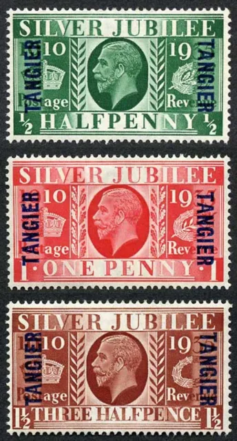 Tangier SG238/40 1935 Silver Jubilee Set with Tangier Opt M/M