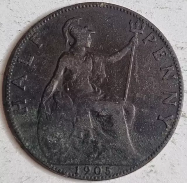 Great Britain UK 1905 1/2 Penny coin