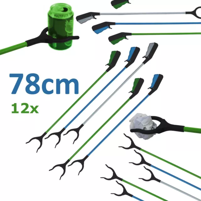 12 X Pick Up Reaching Tool Litter Picker Grabber 78Cm Mobility Assistance DIY