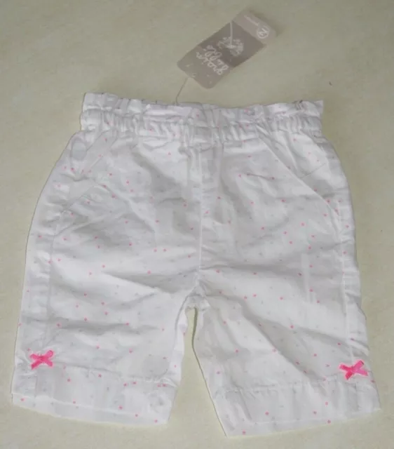 Pantalon blanc et rose neuf taille 6 mois marque Grain de Blé étiqueté à 14,99€