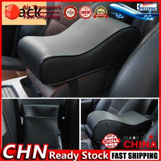 PU Leather Memory Foam Car Console Armrest Cushion Auto Accessories (Black) Fr